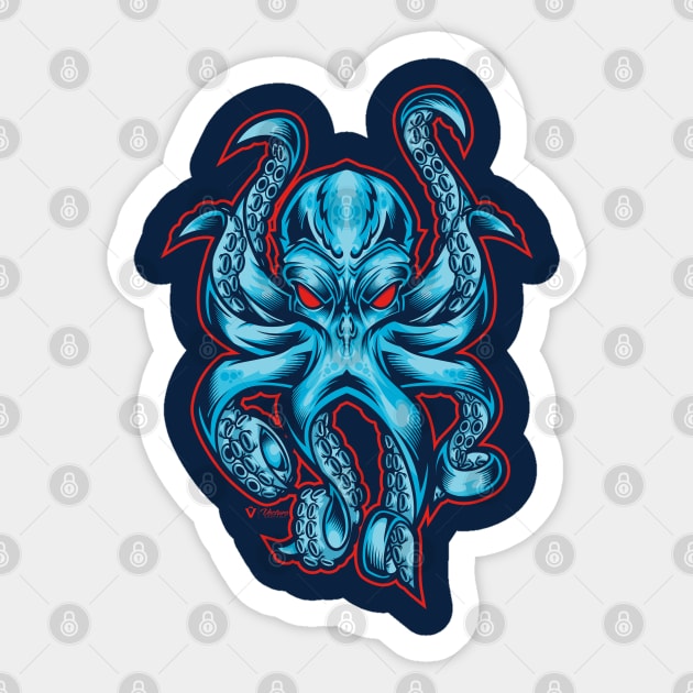 The Kraken Sticker by vecturo